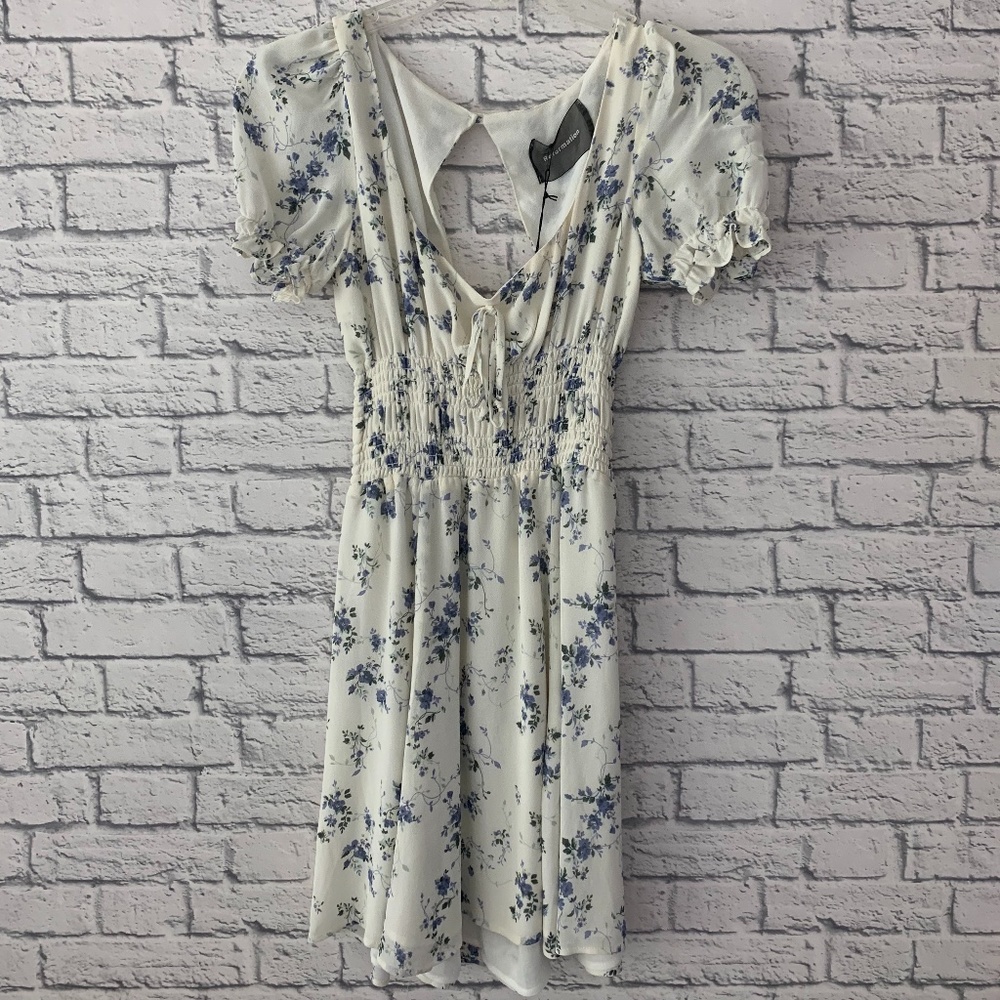 Reformation Puff Sleeve Mini Dress